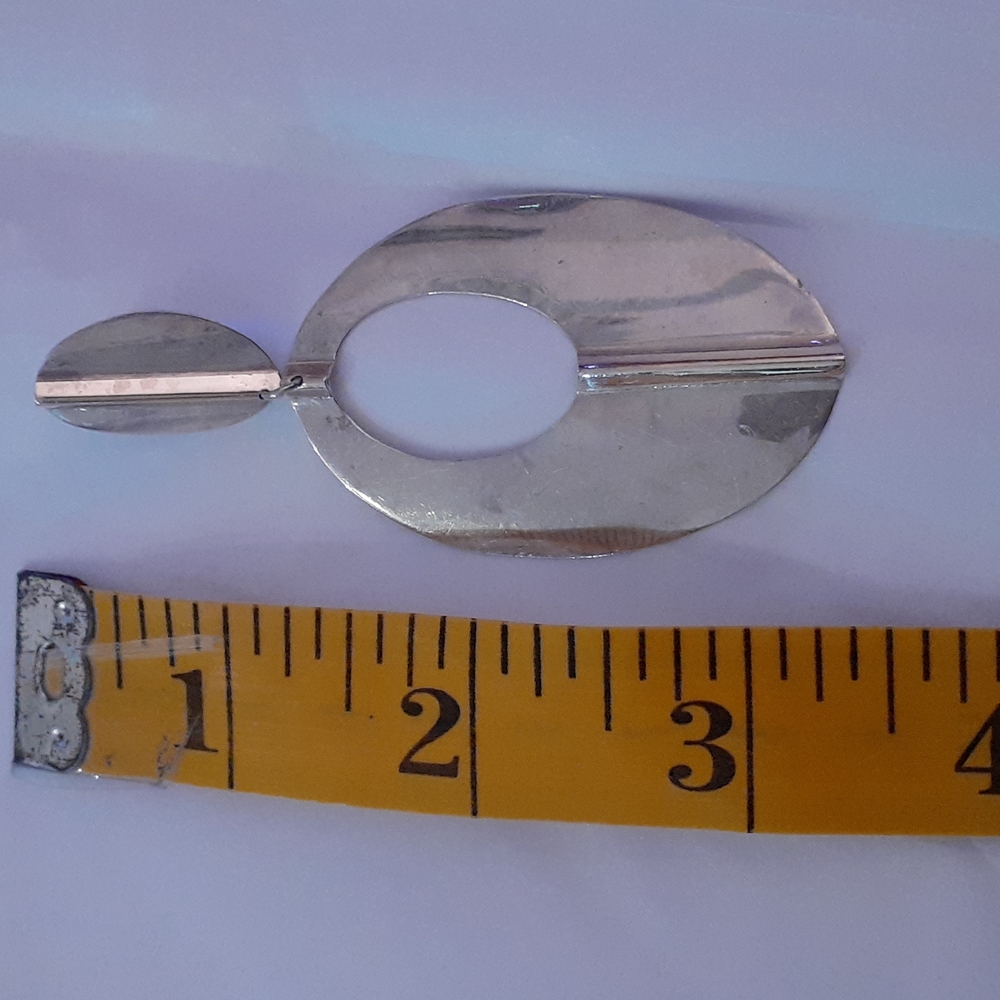 Sterling dangling pierced earrings. - Picture 4 of 7